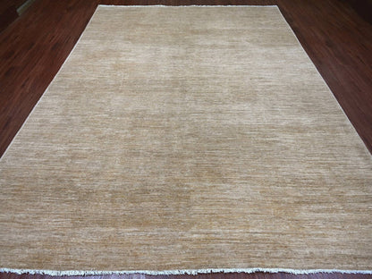 Brown 9'0" x 11'5" Modern and Contemporary Hand knotted Wool Rug - Sku: O022157