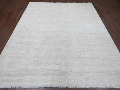 Modern / Contemporary hand-knotted wool rug in Ivory, 8'3" x 9'3" — SKU O022158 (view 2)