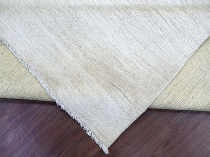 Modern / Contemporary hand-knotted wool rug in Ivory, 8'3" x 9'3" — SKU O022158 (view 6)