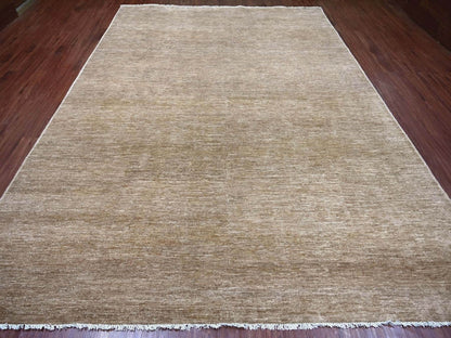 Brown 8'11" x 12'1" Modern and Contemporary Hand knotted Wool Rug - Sku: O022159