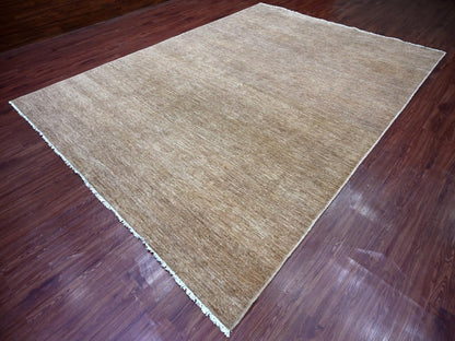 Brown 8'11" x 12'1" Modern and Contemporary Hand knotted Wool Rug - Sku: O022159