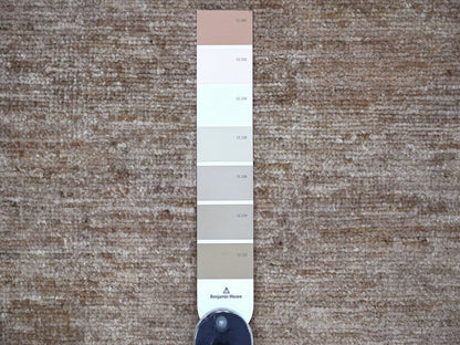 Brown 8'11" x 12'1" Modern and Contemporary Hand knotted Wool Rug - Sku: O022159