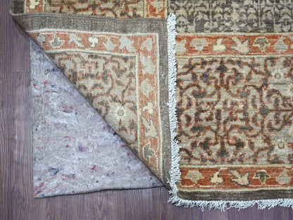 Brown 8'3" x 9'9" Mamluk Hand knotted Wool Rug - Sku: O022165