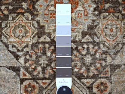 Brown 8'3" x 9'9" Mamluk Hand knotted Wool Rug - Sku: O022165