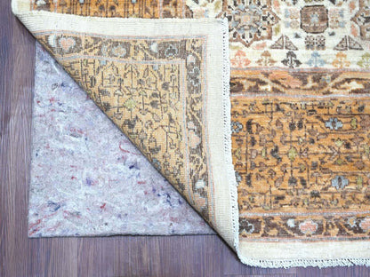 Mamluk Mamluk hand-knotted wool rug in Ivory & Brown, 8'1" x 10' — SKU O022166 (view 4)