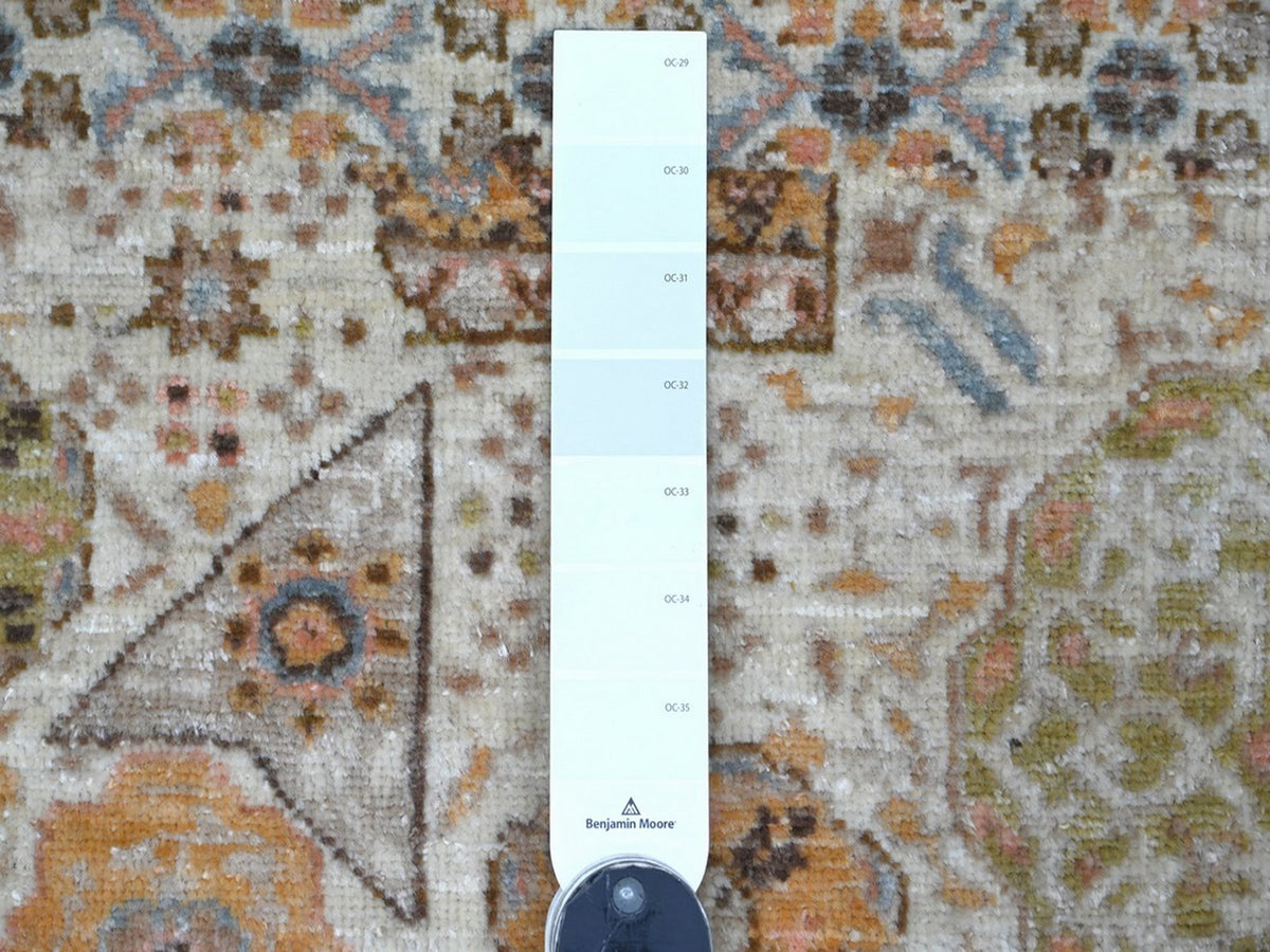 Mamluk Mamluk hand-knotted wool rug in Ivory & Brown, 8'1" x 10' — SKU O022166 (view 7)