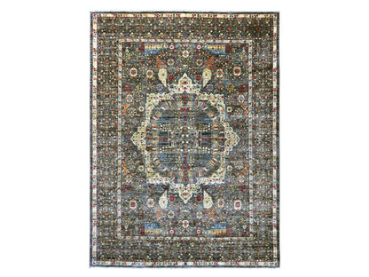 Mamluk Mamluk hand-knotted wool rug in Gray, 8'9" x 11'10" — SKU O022167