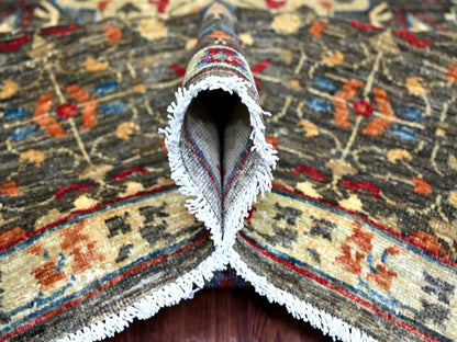 Mamluk Mamluk hand-knotted wool rug in Gray, 8'9" x 11'10" — SKU O022167 (view 5)