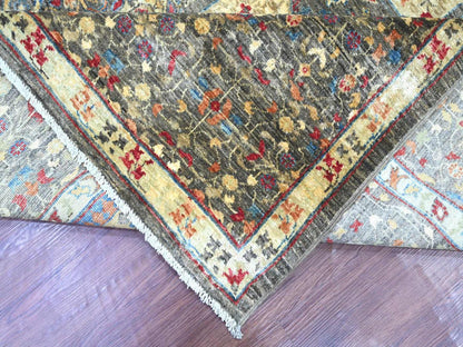 Mamluk Mamluk hand-knotted wool rug in Gray, 8'9" x 11'10" — SKU O022167 (view 6)