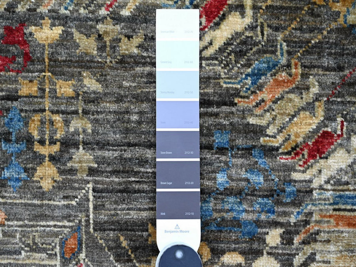 Mamluk Mamluk hand-knotted wool rug in Gray, 8'9" x 11'10" — SKU O022167 (view 7)