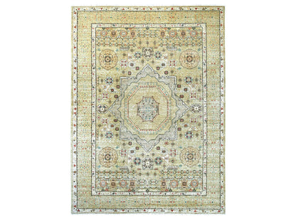 Green 9'11" x 13'5" Mamluk Hand knotted Wool Rug - Sku: O022168