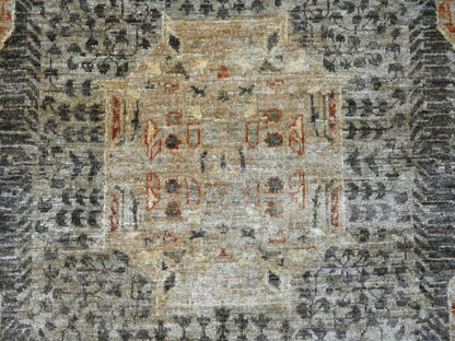 Brown 9'4" x 11'9" Mamluk Hand knotted Wool Rug - Sku: O022169