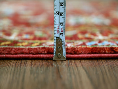 Tribal & Geometric hand-knotted wool rug in Red & Rust Red, 2'7" x 3'10" — SKU O022178 (view 5)