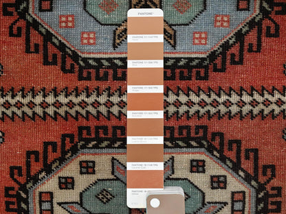 Orange 2'1" x 9'7" Vintage Hand knotted Wool Rug - Sku: O02217