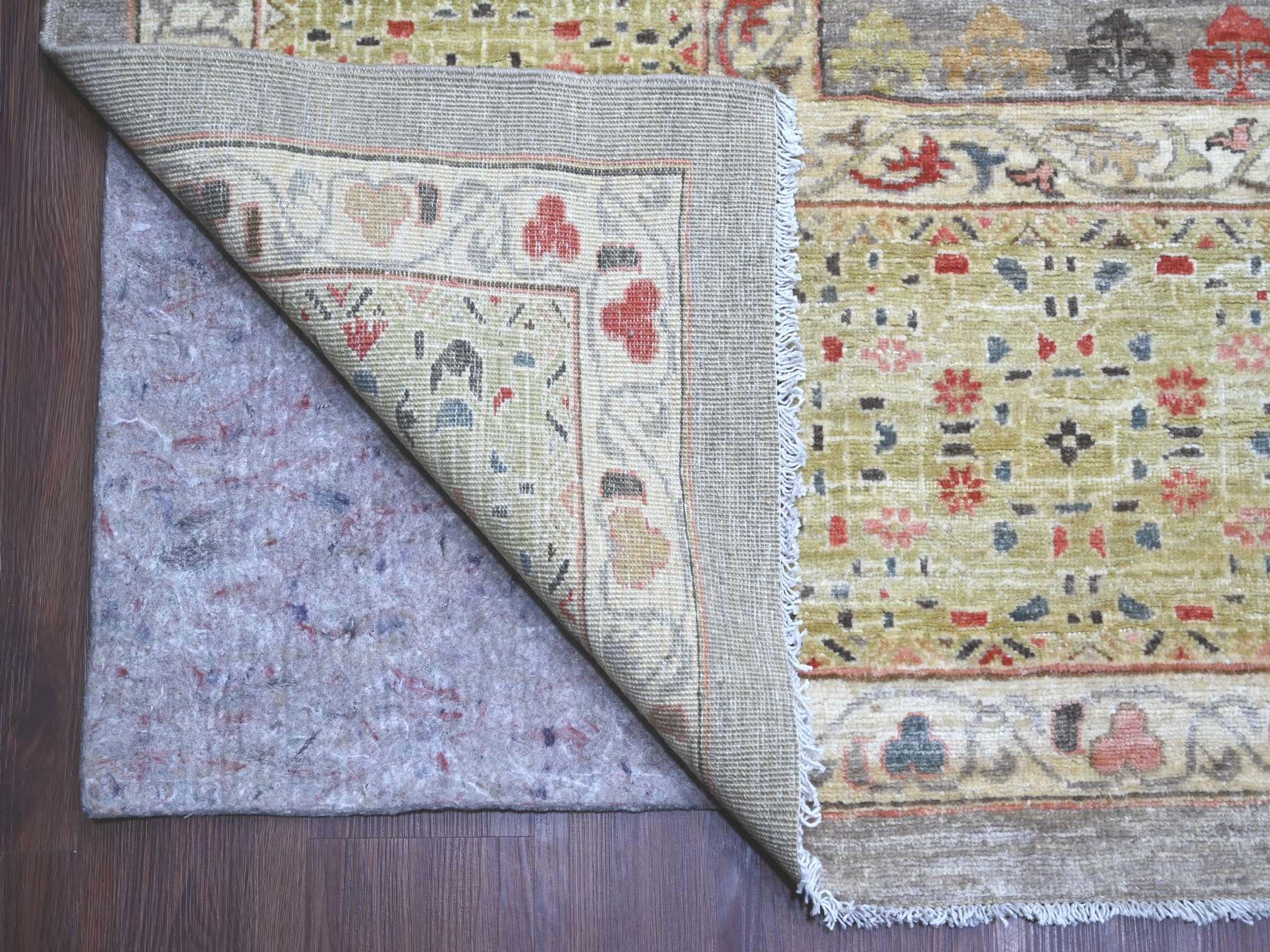 Mamluk Mamluk hand-knotted wool rug in Gray & Green, 12'1" x 15'5" — SKU O022180 (view 4)