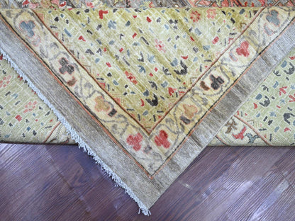 Mamluk Mamluk hand-knotted wool rug in Gray & Green, 12'1" x 15'5" — SKU O022180 (view 6)