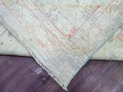 Green 11'5" x 14'7" Oushak And Peshawar Hand knotted Wool Rug - Sku: O022183