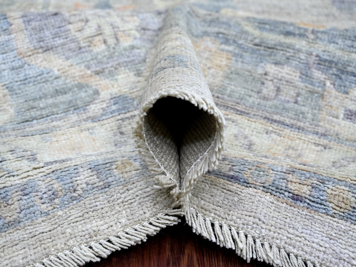 Oushak Oushak hand-knotted wool rug in Gray & Blue, 11'10" x 14'6" — SKU O022185 (view 5)