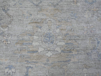 Oushak Oushak hand-knotted wool rug in Gray & Blue, 11'10" x 14'6" — SKU O022185 (view 8)