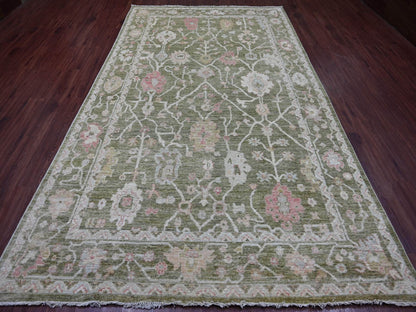 Oushak Oushak hand-knotted wool rug in Green, 7' x 11'10" — SKU O022188 (view 2)