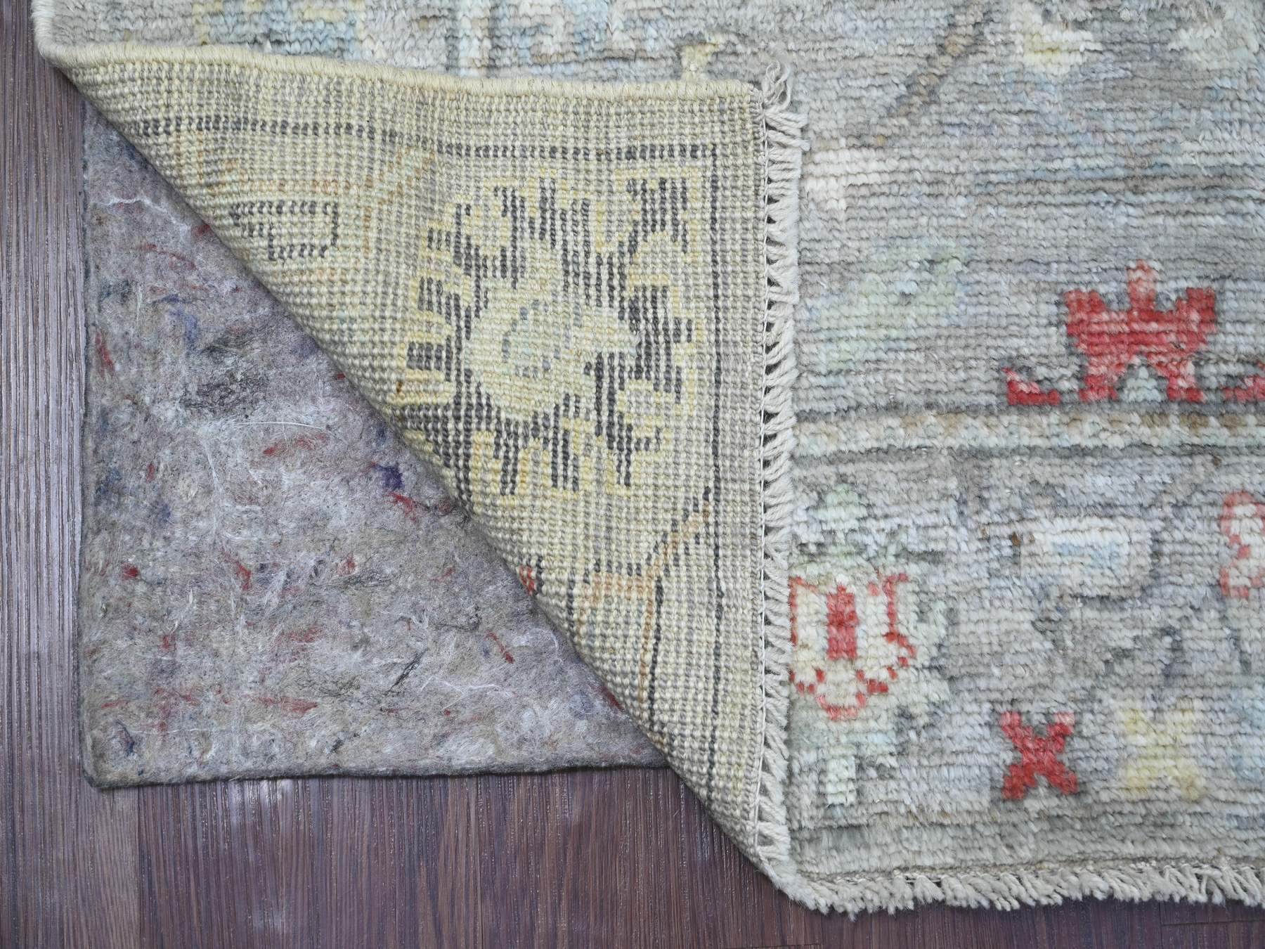 Oushak Oushak hand-knotted wool runner in Gray, 3'3" x 7'10" — SKU O022192 (view 2)