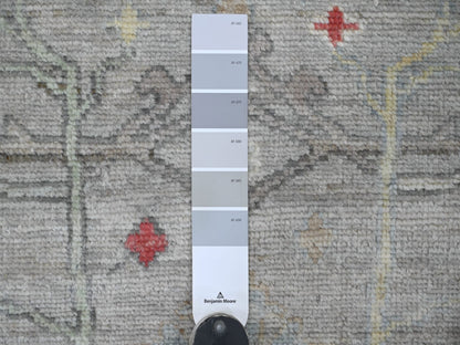 Oushak Oushak hand-knotted wool runner in Gray, 3'3" x 7'10" — SKU O022192 (view 3)