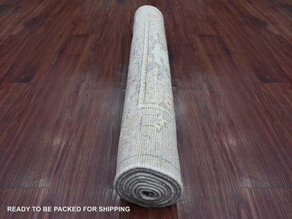 Oushak Oushak hand-knotted wool runner in Gray, 3'3" x 7'10" — SKU O022192 (view 4)