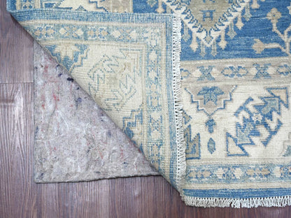 Blue 5'10" x 8'8" Kazak Hand knotted Wool Rug - Sku: O022197