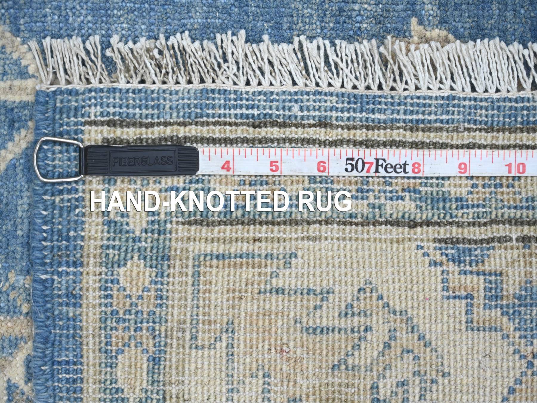 Kazak Kazak hand-knotted wool rug in Blue & Ivory, 5'10" x 8'8" — SKU O022197 (view 6)