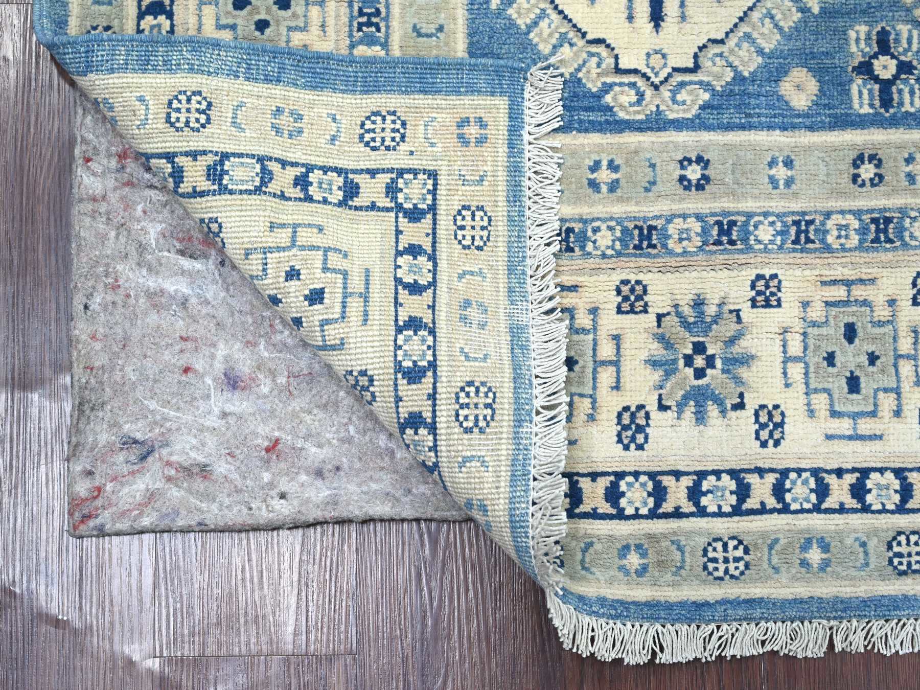 Blue 4'10" x 6'8" Kazak Hand knotted Wool Rug - Sku: O022198