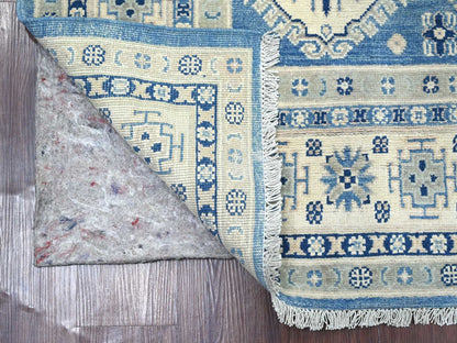 Blue 4'10" x 6'8" Kazak Hand knotted Wool Rug - Sku: O022198