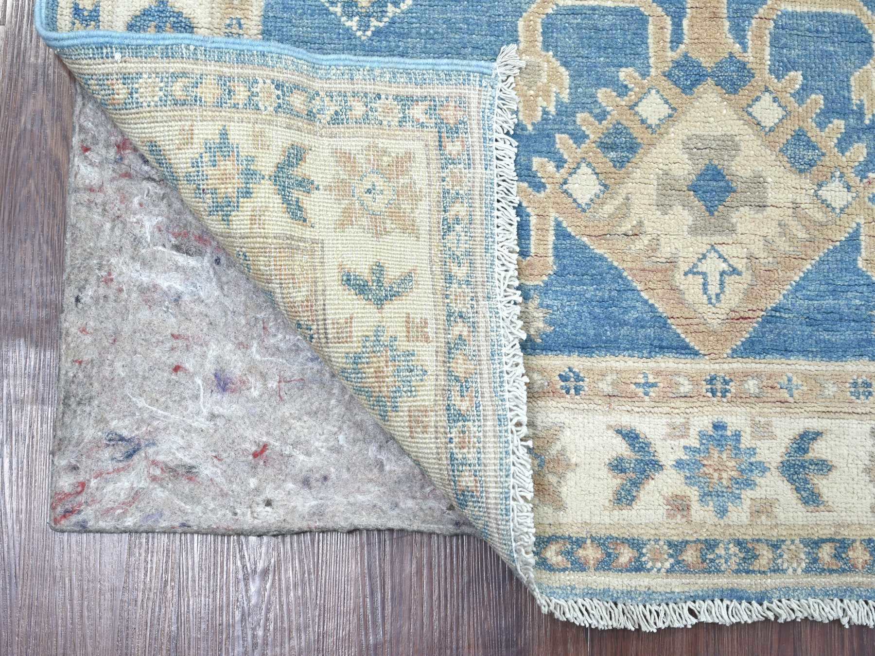 Blue 3'4" x 4'7" Kazak Hand knotted Wool Rug - Sku: O022199