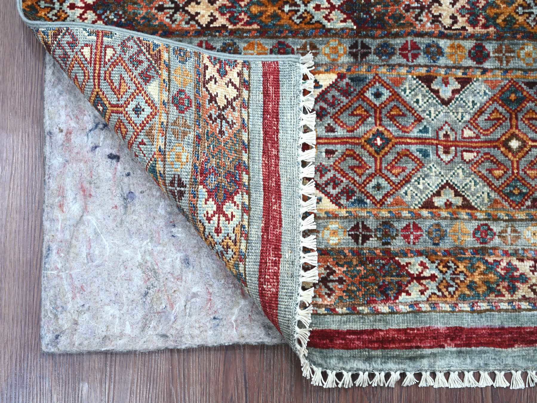 Kazak Tribal & Geometric hand-knotted wool rug in Gray, 2'10" x 4' — SKU O022204 (view 2)