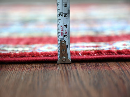 Kazak Tribal & Geometric hand-knotted wool runner in Red & Colorful, 2' x 6'1" — SKU O022208 (view 5)