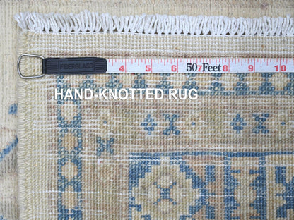 Ivory 2'6" x 5'3" Kazak Hand knotted Wool Rug - Sku: O022215
