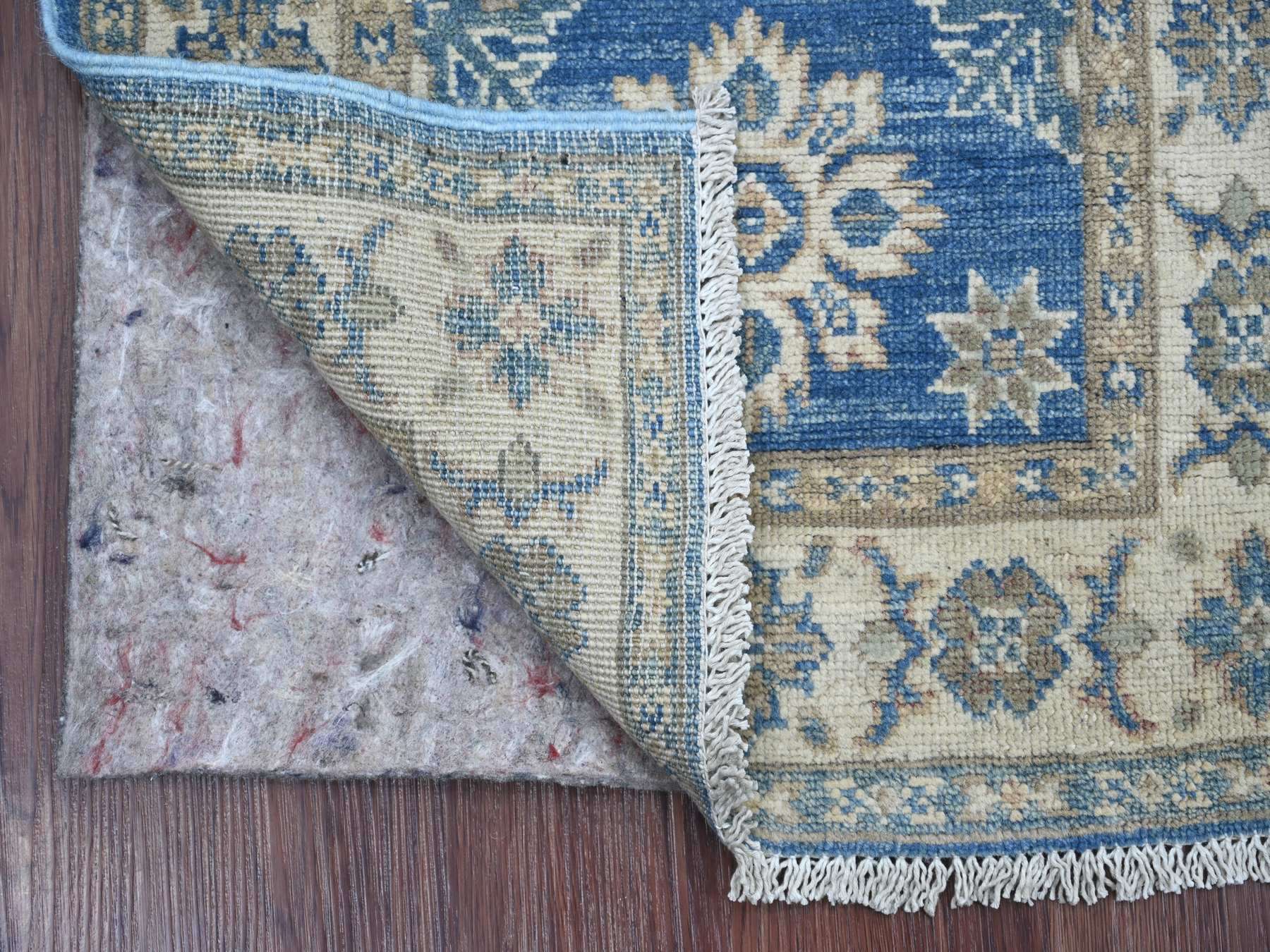 Blue 1'11" x 5'7" Kazak Hand knotted Wool Rug - Sku: O022216