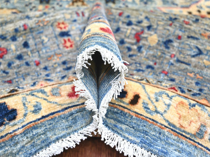 Blue 9'11" x 14'1" Mamluk Hand knotted Wool Rug - Sku: O022220
