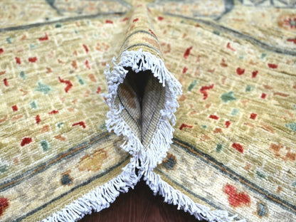 Green 7'11" x 10'1" Mamluk Hand knotted Wool Rug - Sku: O022225