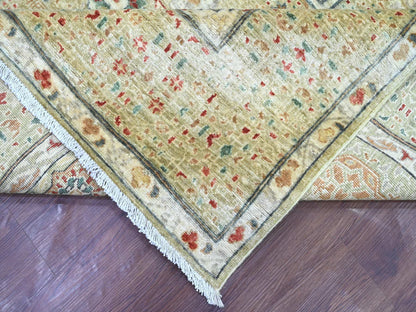 Green 7'11" x 10'1" Mamluk Hand knotted Wool Rug - Sku: O022225
