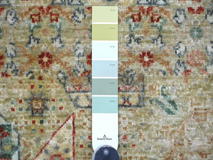 Green 7'11" x 10'1" Mamluk Hand knotted Wool Rug - Sku: O022225