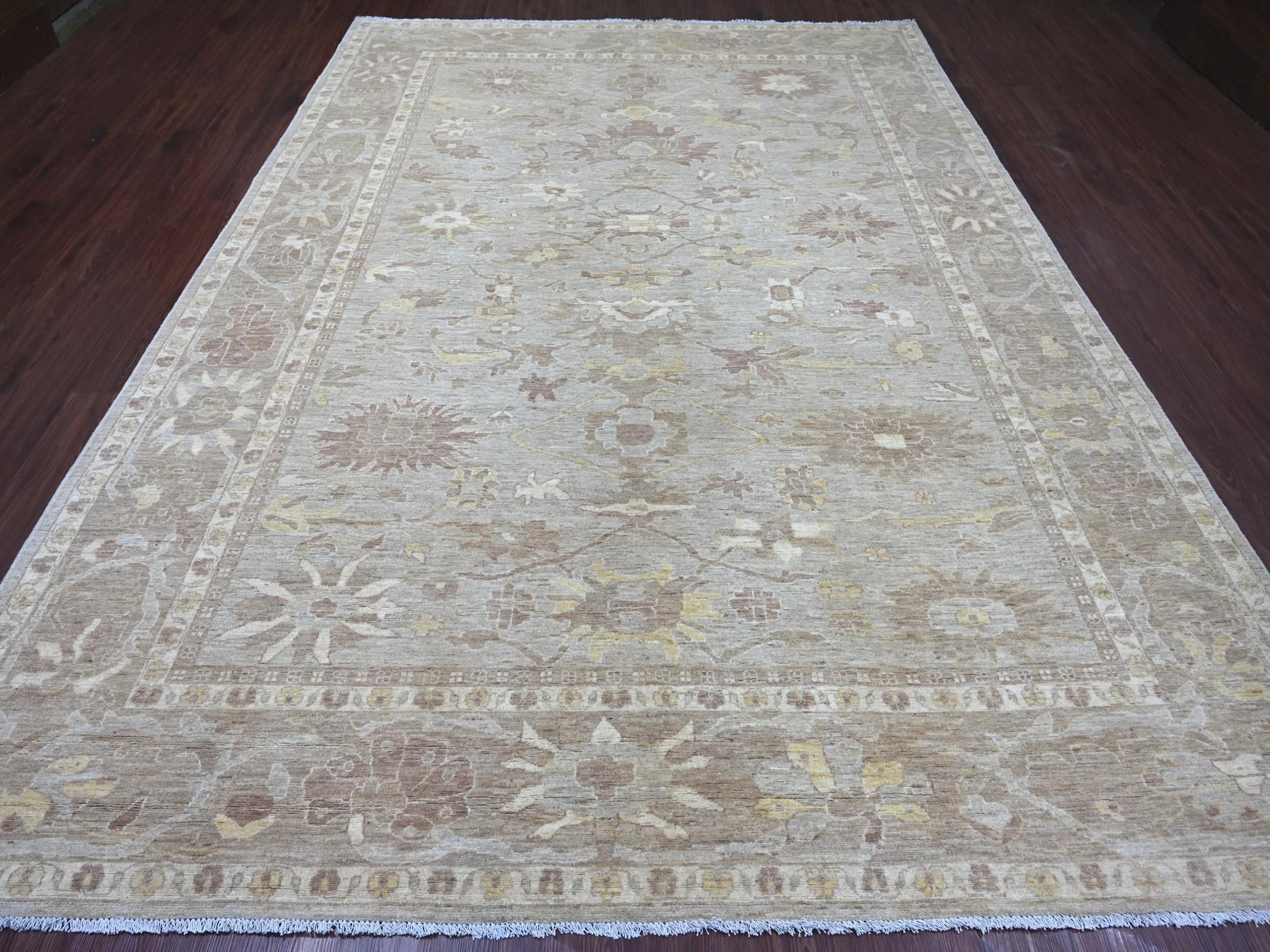 Mahal Oushak hand-knotted wool rug in Gray & Brown, 8'8" x 11'11" — SKU O022227 (view 2)
