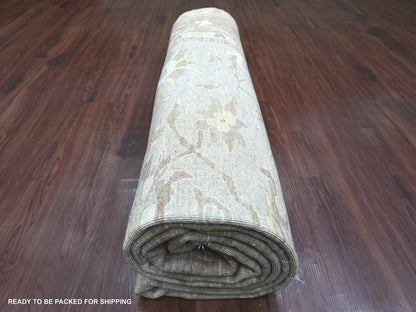 Mahal Oushak hand-knotted wool rug in Gray & Brown, 8'8" x 11'11" — SKU O022227 (view 9)
