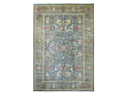 Peshawar Oushak hand-knotted wool rug in Gray, 10' x 13'9" — SKU O022228