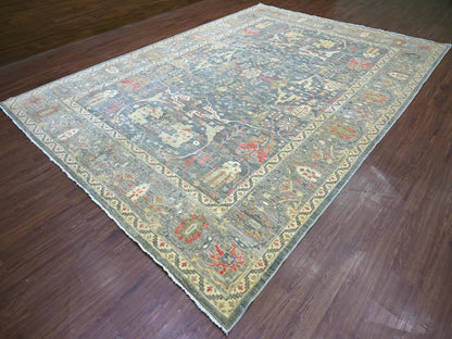 Peshawar Oushak hand-knotted wool rug in Gray, 10' x 13'9" — SKU O022228 (view 3)