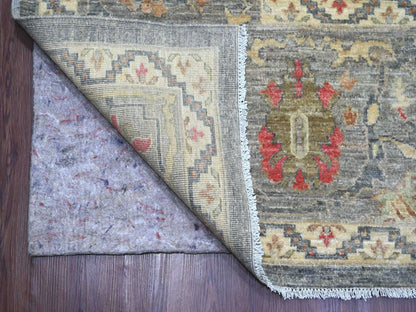 Peshawar Oushak hand-knotted wool rug in Gray, 10' x 13'9" — SKU O022228 (view 4)