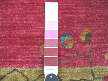 Green 9'0" x 11'9" Oushak And Peshawar Hand knotted Wool Rug - Sku: O022229