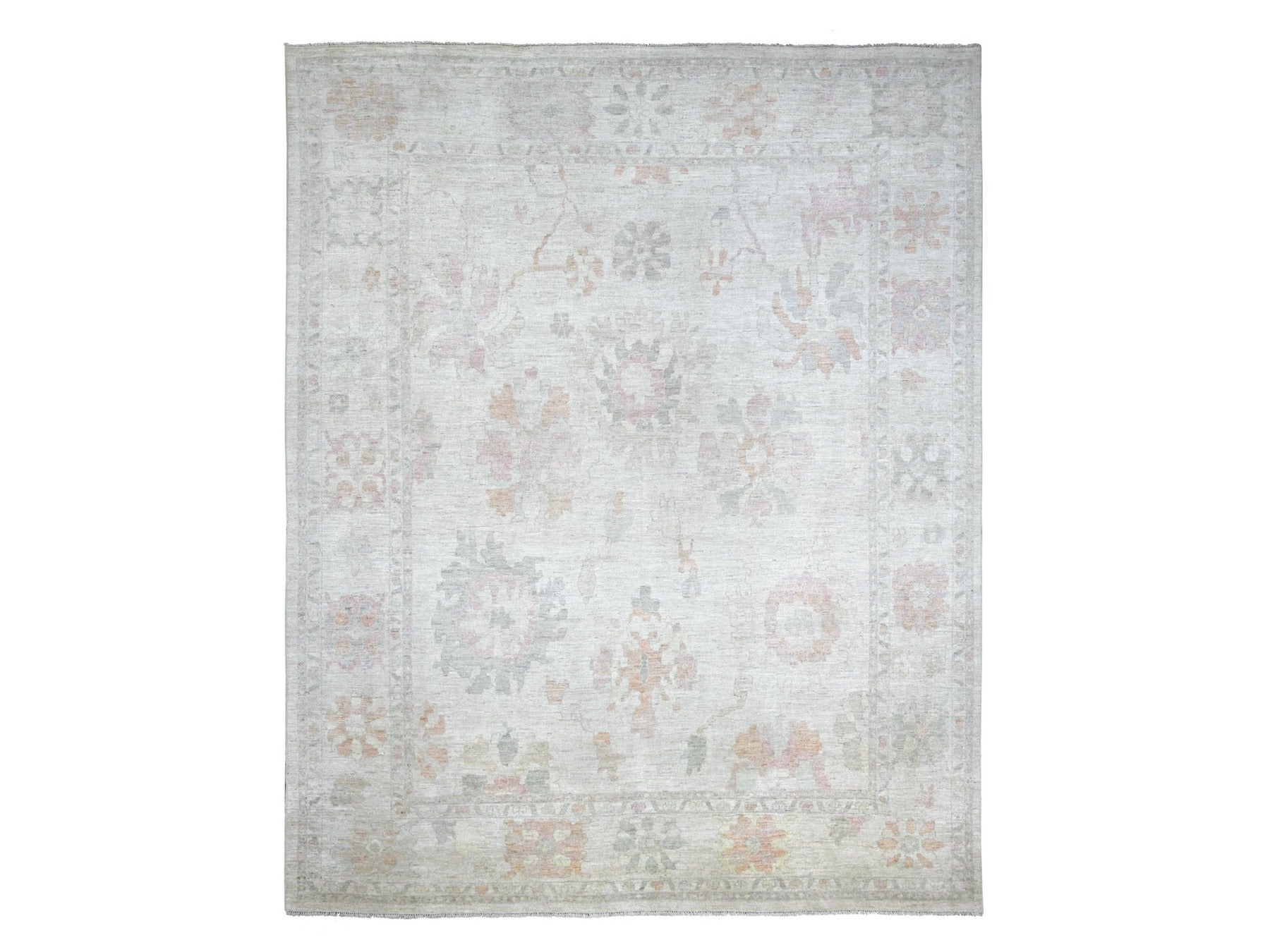 Oushak Oushak hand-knotted wool rug in Gray, 11'9" x 14'6" — SKU O022232