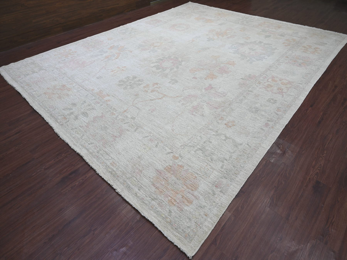 Oushak Oushak hand-knotted wool rug in Gray, 11'9" x 14'6" — SKU O022232 (view 3)