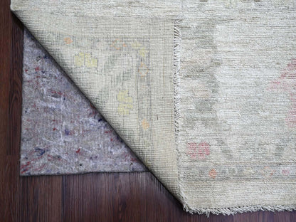 Grey 11'9" x 14'6" Oushak And Peshawar Hand knotted Wool Rug - Sku: O022232