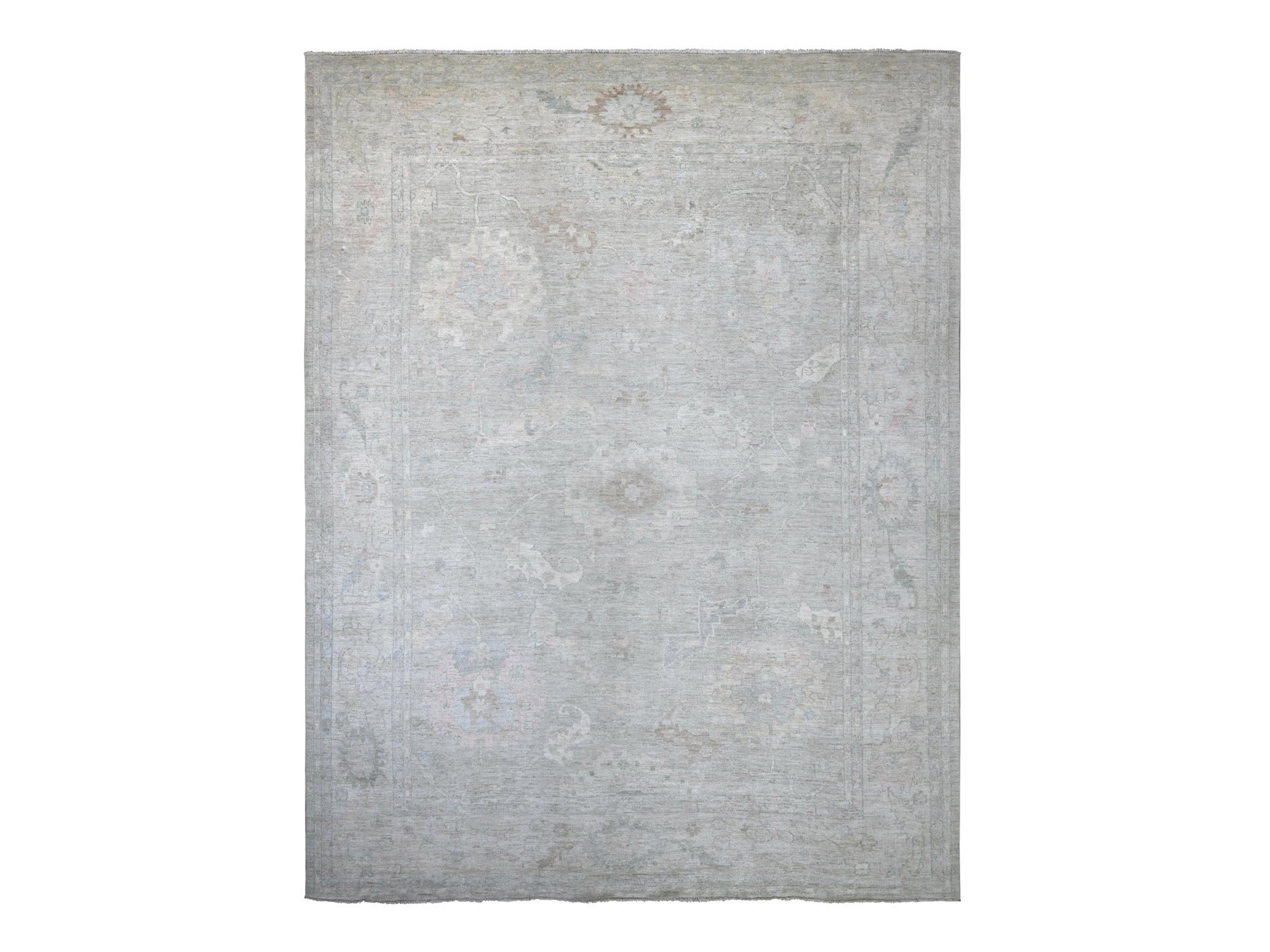 Oushak Oushak hand-knotted wool rug in Gray, 11'8" x 14'11" — SKU O022234
